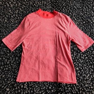 Anthropologie t.la orange striped top large